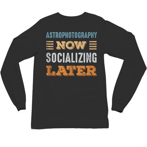 Astrophotography Now Minimal Socializing Introvert Vintage Unisex Long Sleeve T-Shirt - Raresse