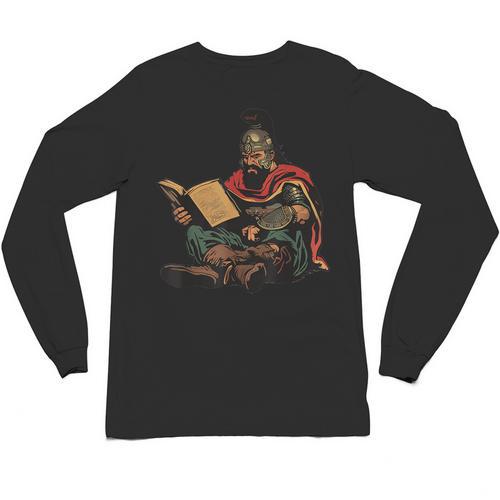 Attila The Hun Reading A Book Unisex Long Sleeve T-Shirt - Bookorys DE
