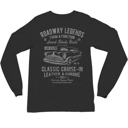 Automotive Nostalgia Classic Car Cruise-In Distressed Unisex Long Sleeve T-Shirt - Figerry