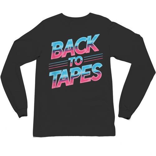 Back To Tapes Retro Cassette Mixtape 80s Nostalgia Unisex Long Sleeve T-Shirt - Figerry