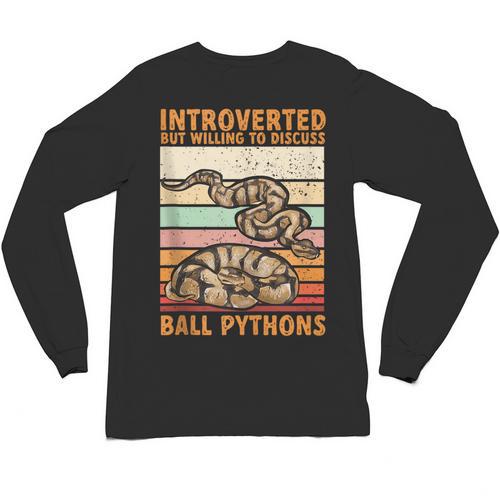 Ball Python Snake Introvert Ball Python Unisex Long Sleeve T-Shirt - Raresse