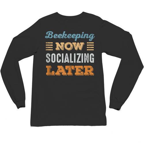 Beekeeping Now Minimal Socializing Introvert Vintage Unisex Long Sleeve T-Shirt - Raresse
