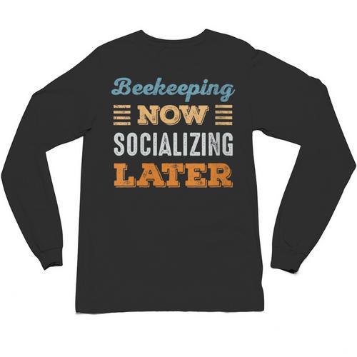 Beekeeping Now Minimal Socializing Introvert Vintage Unisex Long Sleeve T-Shirt - Raresse