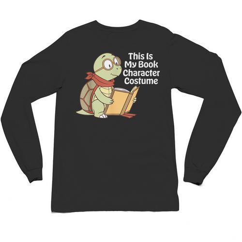 This Is My Book Character Costume Turtle Kids Reading Unisex Long Sleeve T-Shirt - Bookorys