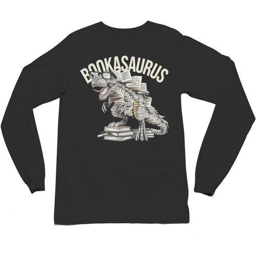 Book Dinosaur Bookworm T-Rex Dino Reading Books Book Unisex Long Sleeve T-Shirt - Bookorys DE
