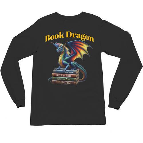 Book Dragon Mark Minson's Books Unisex Long Sleeve T-Shirt - Bookorys UK