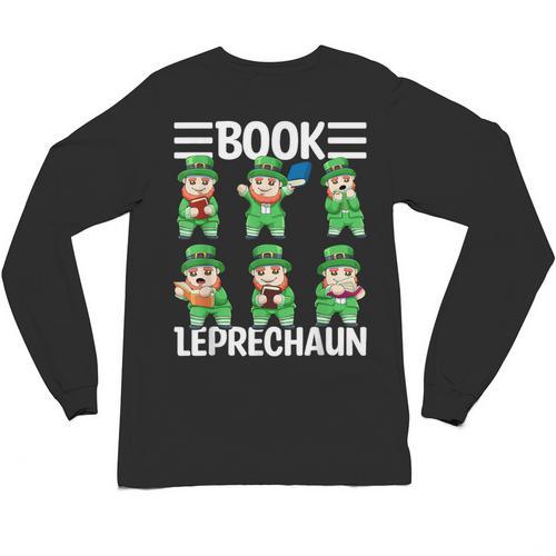 Book Leprechaun St Patrick's Day Library Librarian Reading Unisex Long Sleeve T-Shirt - Bookorys AU