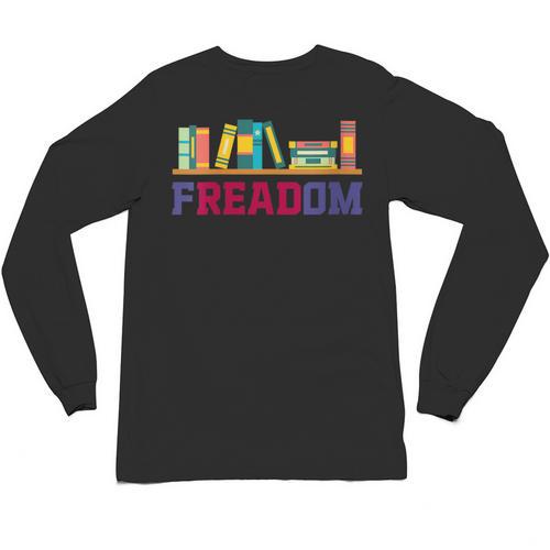 Book Lover Freedom Librarian Vintage Retro Reading Present Unisex Long Sleeve T-Shirt - Bookorys DE