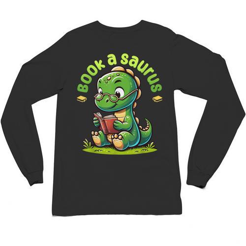 Book A Saurus Bookasaurus Dinosaur Book Girls Boys Toddler Unisex Long Sleeve T-Shirt - Bookorys CA