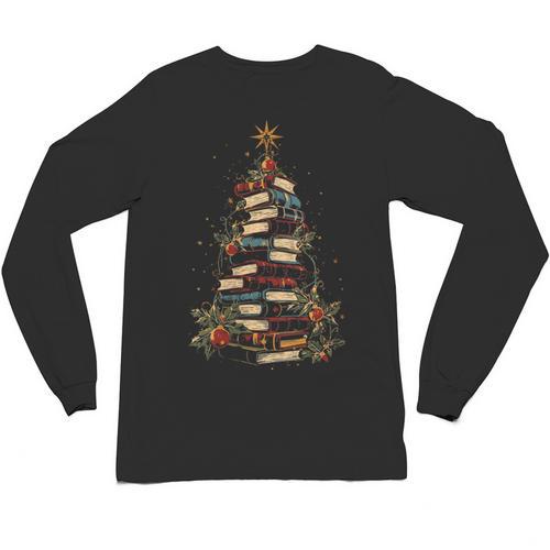 All Booked For Christmas Book Unisex Long Sleeve T-Shirt - Bookorys UK