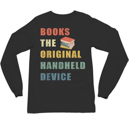 Books The Original Handheld Device Vintage Book Unisex Long Sleeve T-Shirt - Bookorys