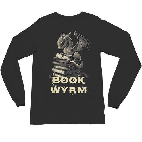 Bookwyrm Dragon Fantasy Bookish Fairytale Book Lover Unisex Long Sleeve T-Shirt - Bookorys UK