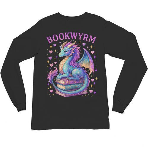 Bookwyrm Just a Girl Who Loves Dragons Books Dragon Reader Unisex Long Sleeve T-Shirt - Bookorys UK