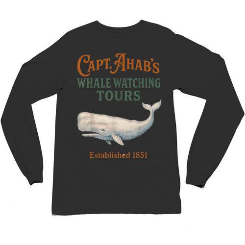 Captain Ahab’s Whale Watching Tours – Moby Book Parody Unisex Long Sleeve T-Shirt - Bookorys AU