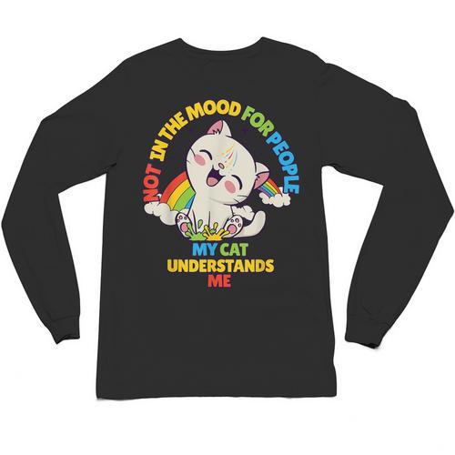 Cat Mom Loves Cats Dad Not In The Mood For People Introvert Unisex Long Sleeve T-Shirt - Raresse