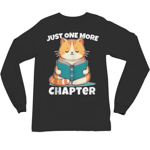 Cat Reading Books Bookworm Read One More Chapter Unisex Long Sleeve T-Shirt - Bookorys AU