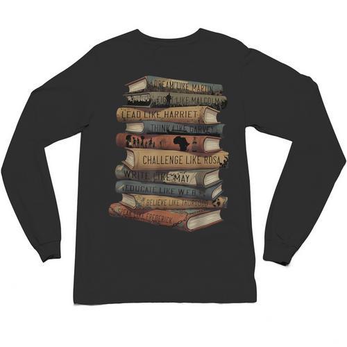Celebrating History Month Floral Books Teacher Unisex Long Sleeve T-Shirt - Bookorys CA