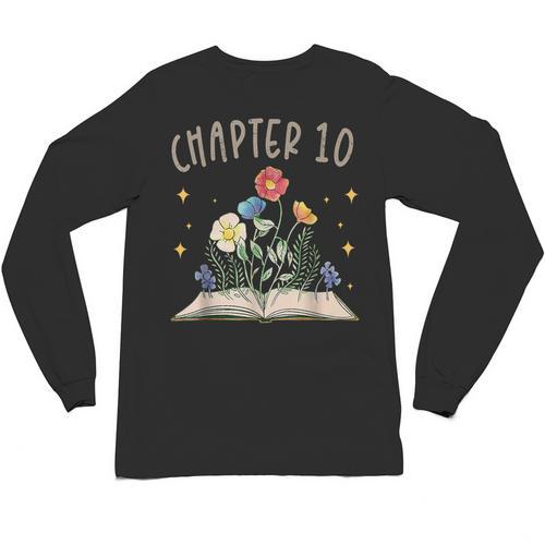 Chapter 10th Birthday Bookworm 10 Years Old For Book Lovers Unisex Long Sleeve T-Shirt - Bookorys