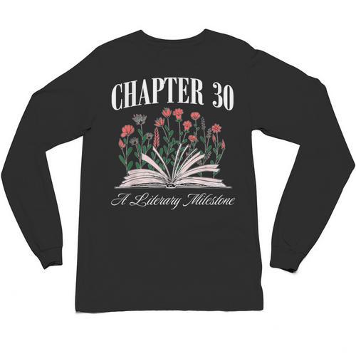 Chapter 30 A Literary Milestone Book Lover Hello 30 Unisex Long Sleeve T-Shirt - Bookorys DE