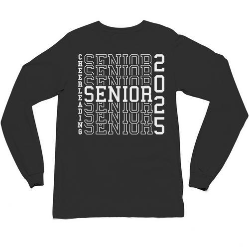 Cheerleading Senior Night Cheer Senior 2025 Graduation 38 Unisex Long Sleeve T-Shirt - Best Gift Smart