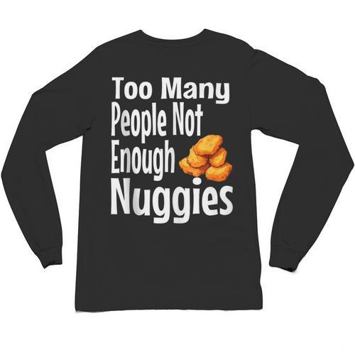 Chicken Nugget Saying Introvert Nuggie Foodie Food Unisex Long Sleeve T-Shirt - Raresse