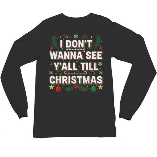 Christmas Sarcastic Introvert Holiday Shirt Unisex Long Sleeve T-Shirt - Raresse