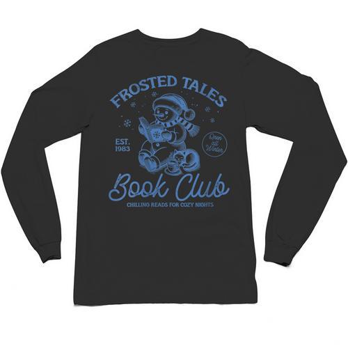 Christmas Snowman Frosted Tales Book Club Unisex Long Sleeve T-Shirt - Bookorys AU