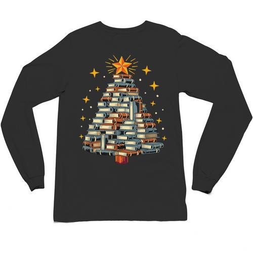 Christmas Tree Books Unisex Long Sleeve T-Shirt - Bookorys UK