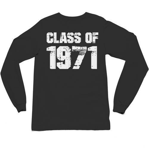 Class Of 1971 High School College Graduation Reunion T-Shirt Unisex Long Sleeve T-Shirt - Best Gift Smart