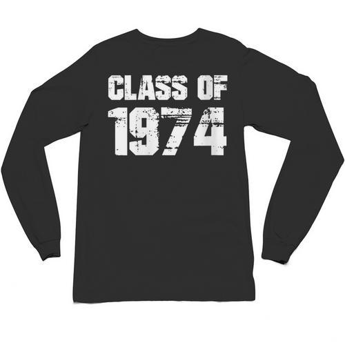 Class Of 1974 High School College Graduation Reunion Unisex Long Sleeve T-Shirt - Best Gift Smart