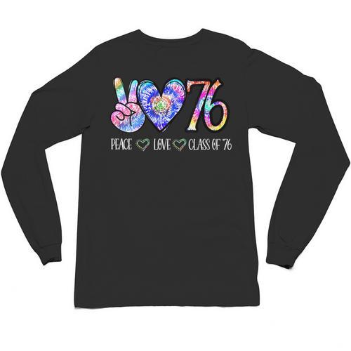 Class Of 1976 Shirt Tie Dye Senior Graduation 50th Reunion Unisex Long Sleeve T-Shirt - Best Gift Smart