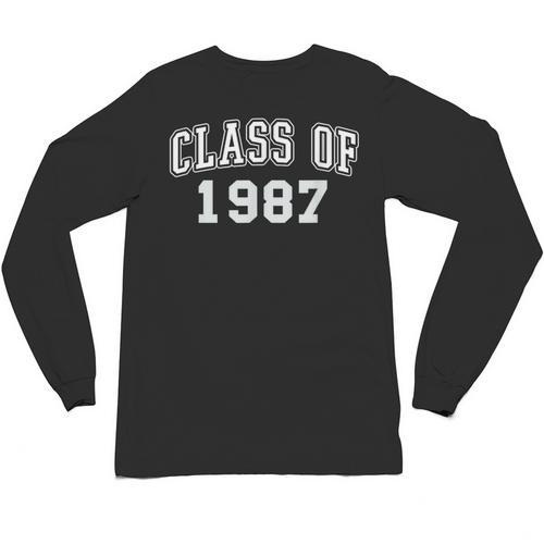 Class Of 1987 Vintage Graduation College High School Reunion Unisex Long Sleeve T-Shirt - Best Gift Smart