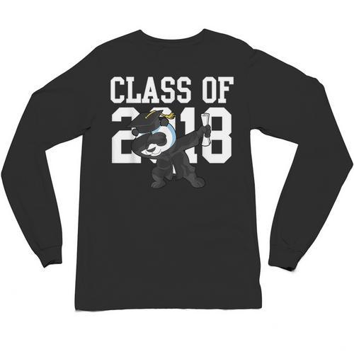 Class Of 2018 Graduation Dabbing Panda Bear Unisex Long Sleeve T-Shirt - Best Gift Smart