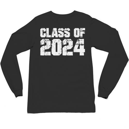 Class Of 2024 High School College Graduation Reunion T-Shirt Unisex Long Sleeve T-Shirt - Best Gift Smart