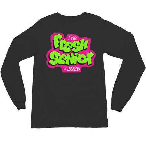 Class Of 2026 Fresh Senior 90s TV Style Retro Graduation Unisex Long Sleeve T-Shirt - Best Gift Smart