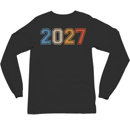 Class Of 2027 Graduate Shirts For Men Women Graduation Retro Unisex Long Sleeve T-Shirt - Best Gift Smart