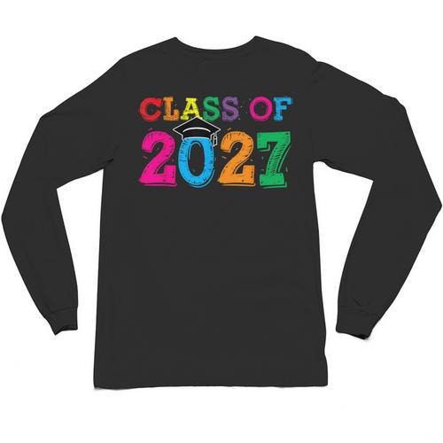 Class Of 2027 Shirt For Boys And Girls Fun 2027 Graduation Unisex Long Sleeve T-Shirt - Best Gift Smart