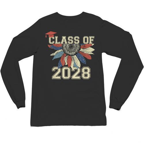 Class Of 2028 High School Graduation Senior 2028 Unisex Long Sleeve T-Shirt - Best Gift Smart