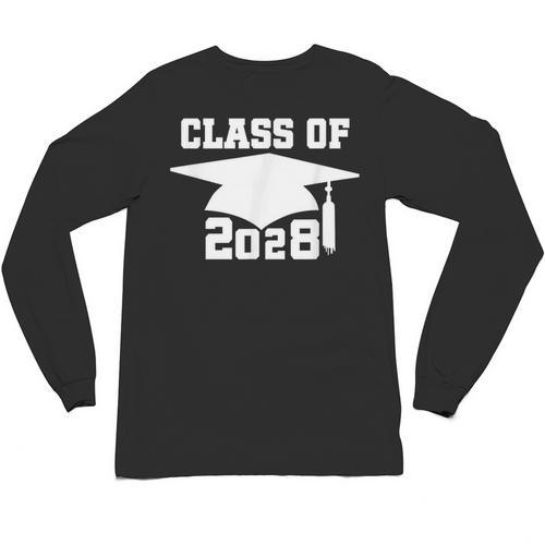Class Of 2028 T-Shirt School Graduation Pride Tee Unisex Long Sleeve T-Shirt - Best Gift Smart