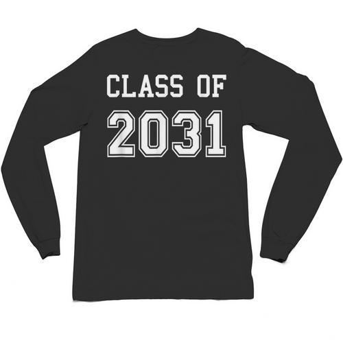 Class Of 2031 Shirt Graduation School Future Graduate Unisex Long Sleeve T-Shirt - Best Gift Smart