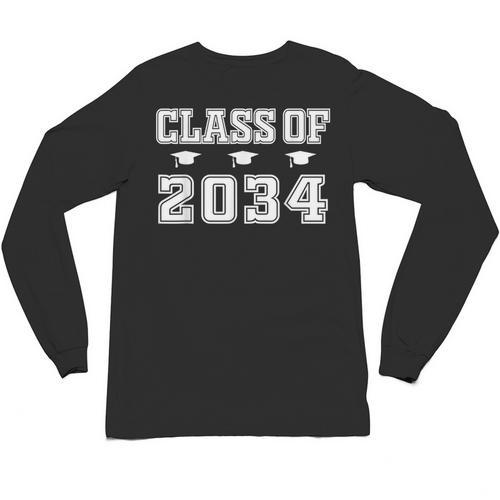 Class Of 2034 School Graduation Unisex Long Sleeve T-Shirt - Best Gift Smart
