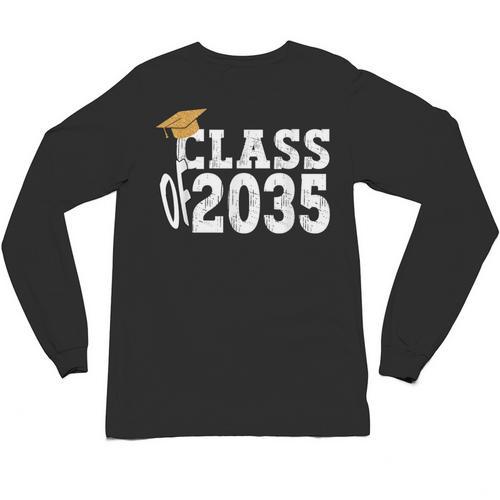 Class Of 2035 Grow With Me Boy Girl First Day Of Graduation Unisex Long Sleeve T-Shirt - Best Gift Smart