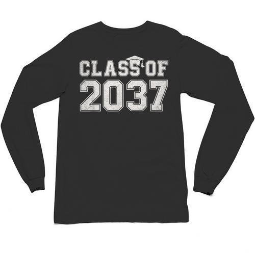 Class Of 2037 Kindergarten To Graduation First Day Of School Unisex Long Sleeve T-Shirt - Best Gift Smart