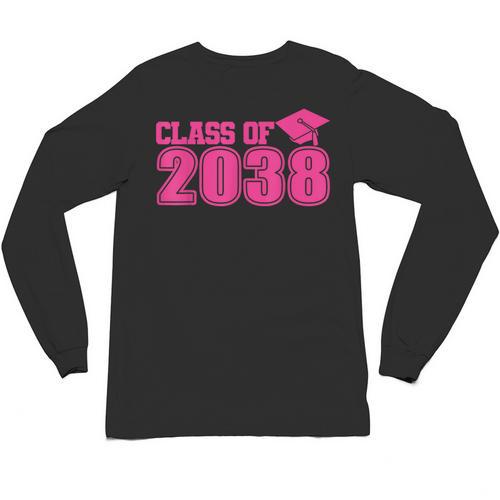 Class Of 2038 Pink Girls Growing Up School Memory Graduation Unisex Long Sleeve T-Shirt - Best Gift Smart