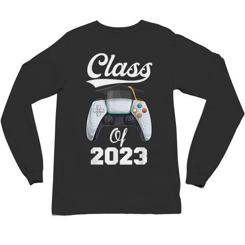 Class Of Gamer 2023 Shirt Graduation Game Boy Graduate Unisex Long Sleeve T-Shirt - Best Gift Smart