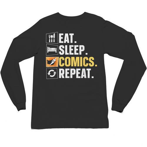 Comic Book Comic Stuff & Accessories -Adult Small Modern Letter Print Crew Collar Short Sleeve T-Shirt Unisex Long Sleeve T-Shirt - Bookorys DE
