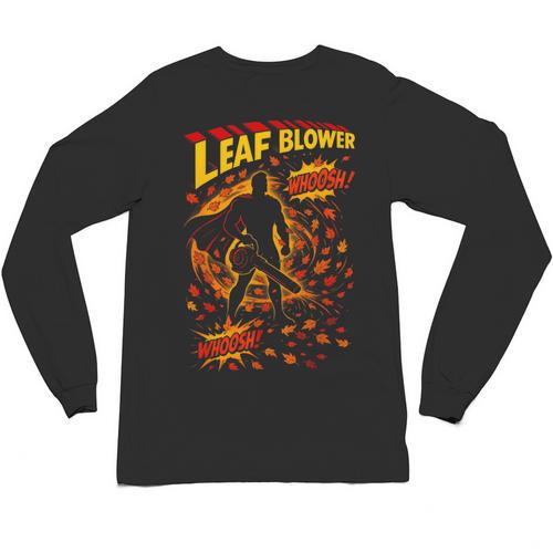 Comic Book Superhero Fall Season Leaf Blower Unisex Long Sleeve T-Shirt - Bookorys UK