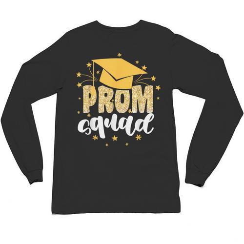 Cool Prom Squad 2025 Prom Graduation Party Matching 2025 Unisex Long Sleeve T-Shirt - Best Gift Smart