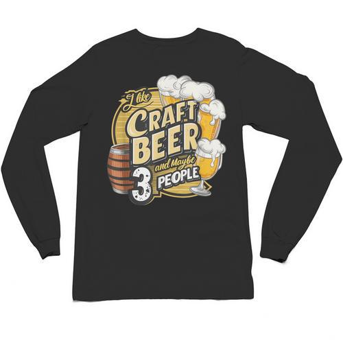 Craft Beer Lover Introverted & Hoppy Unisex Long Sleeve T-Shirt - Raresse