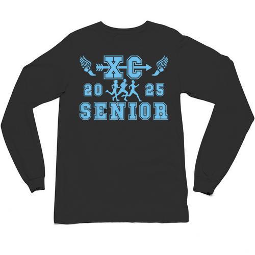Cross Country Senior Night Senior 2025 Graduation Party 25 Unisex Long Sleeve T-Shirt - Best Gift Smart
